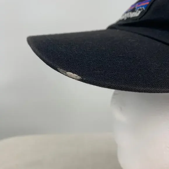 Patagonia Unisex Black Logo Patch Baseball Hat with Adjustable Fit - Picture 4 of 6